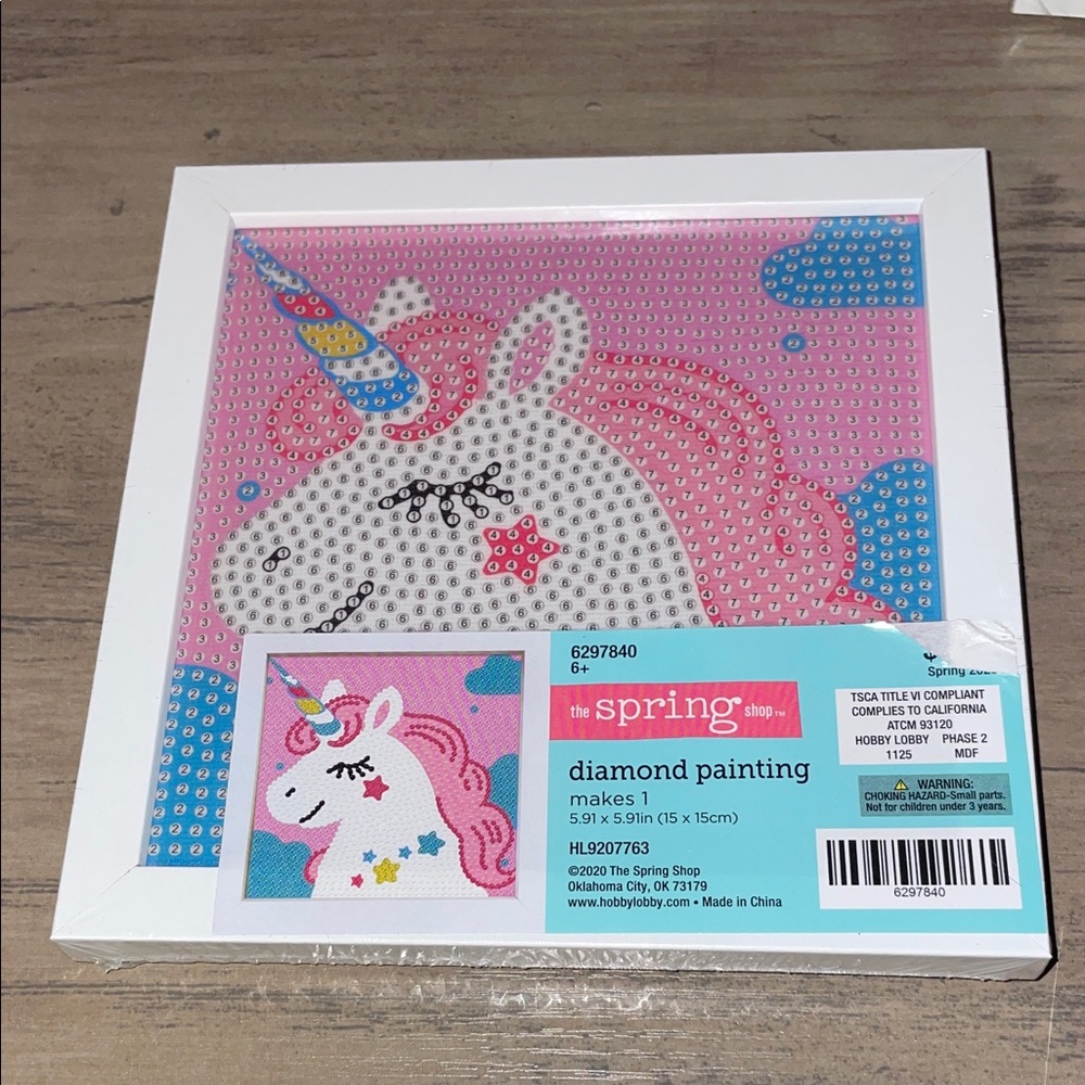 Unicorn Diamond Painting Art Kit – Pink Sparkly DIY Craft